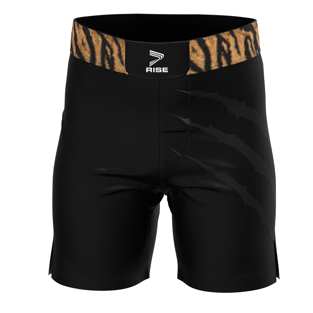 Pantalones cortos de lucha MMA clásicos de seda de tigre