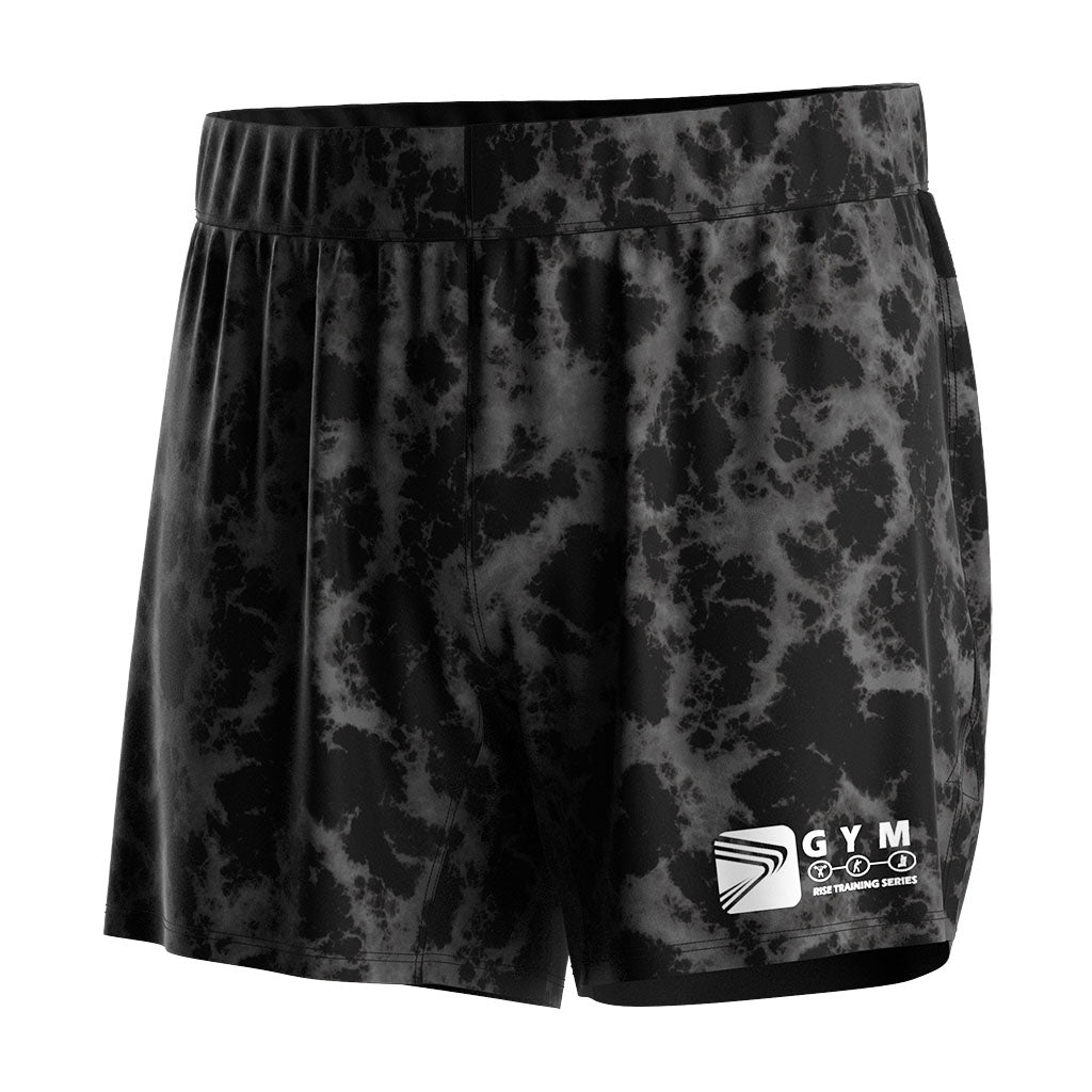 Men's Gym Shorts Gray Irregular Pattern Design