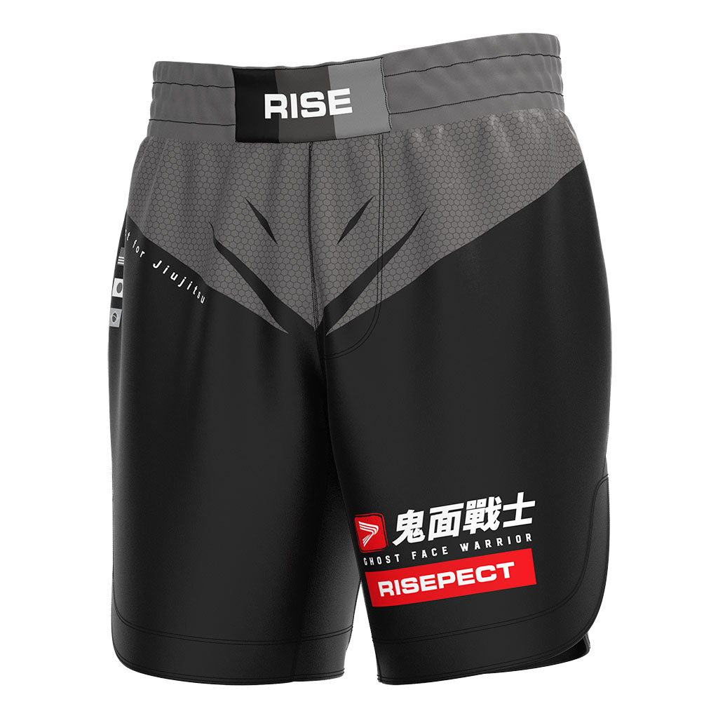 Ghost Face Warrior Curved Slit MMA Fight Shorts