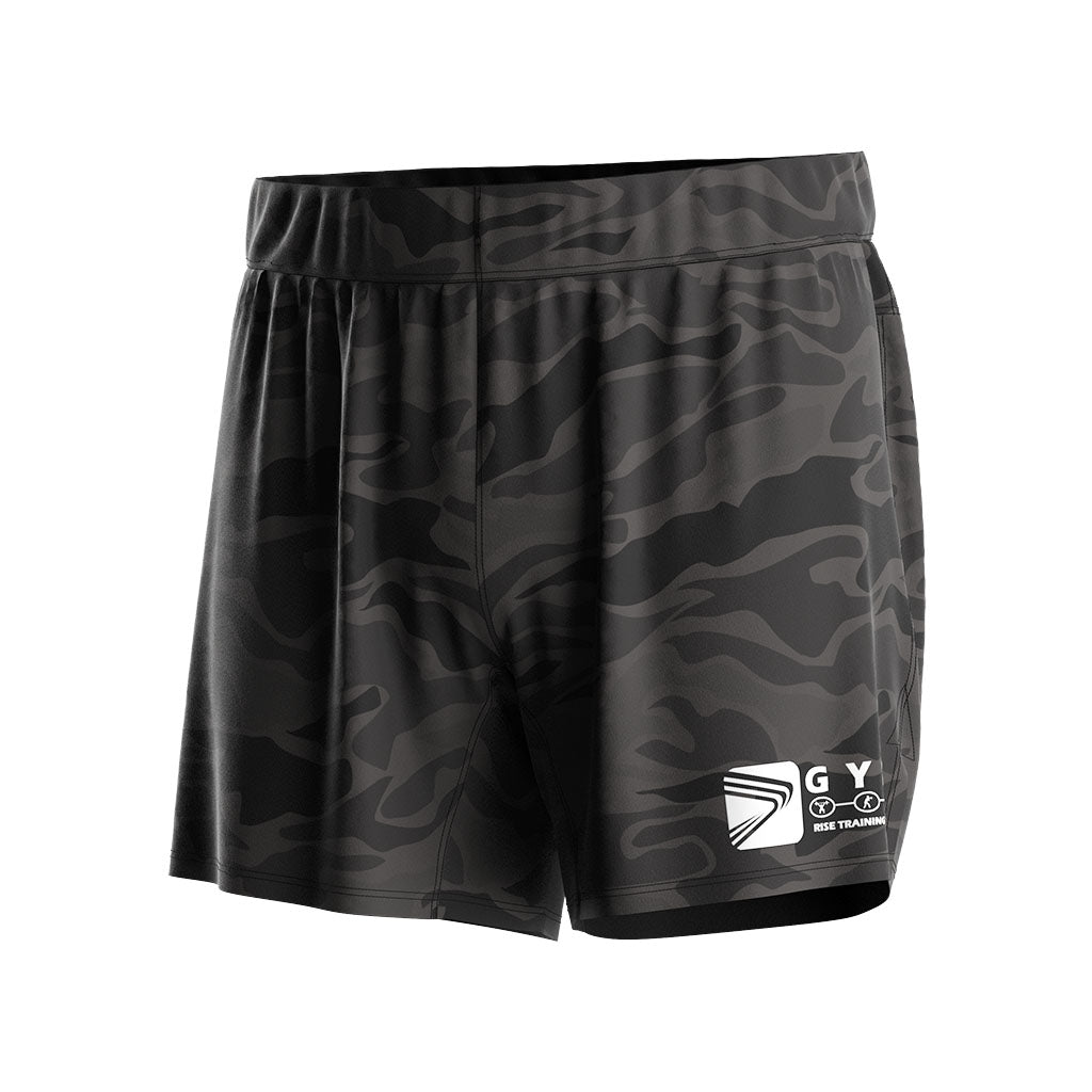 Men's Gym Shorts Gray Camo Texture