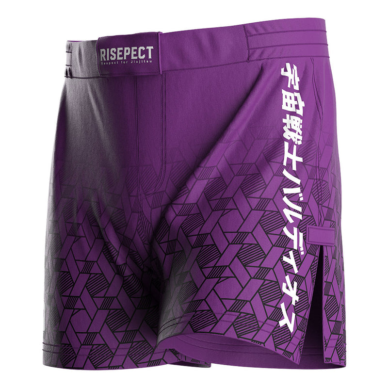 Braided Mesh Space Warrior High Slit Fight Shorts