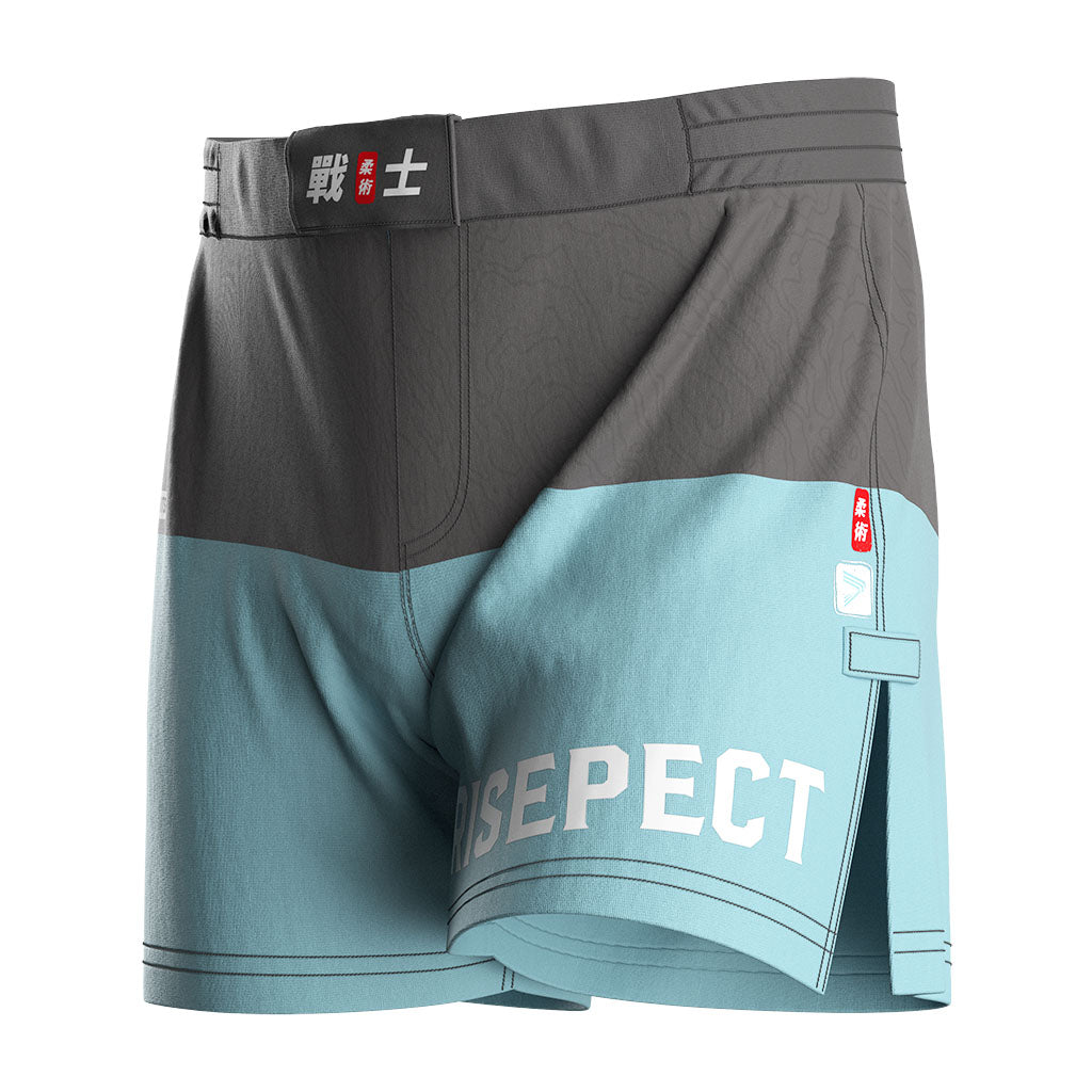 High Silt Jiu-Jitsu Fight Shorts-Gray Blue