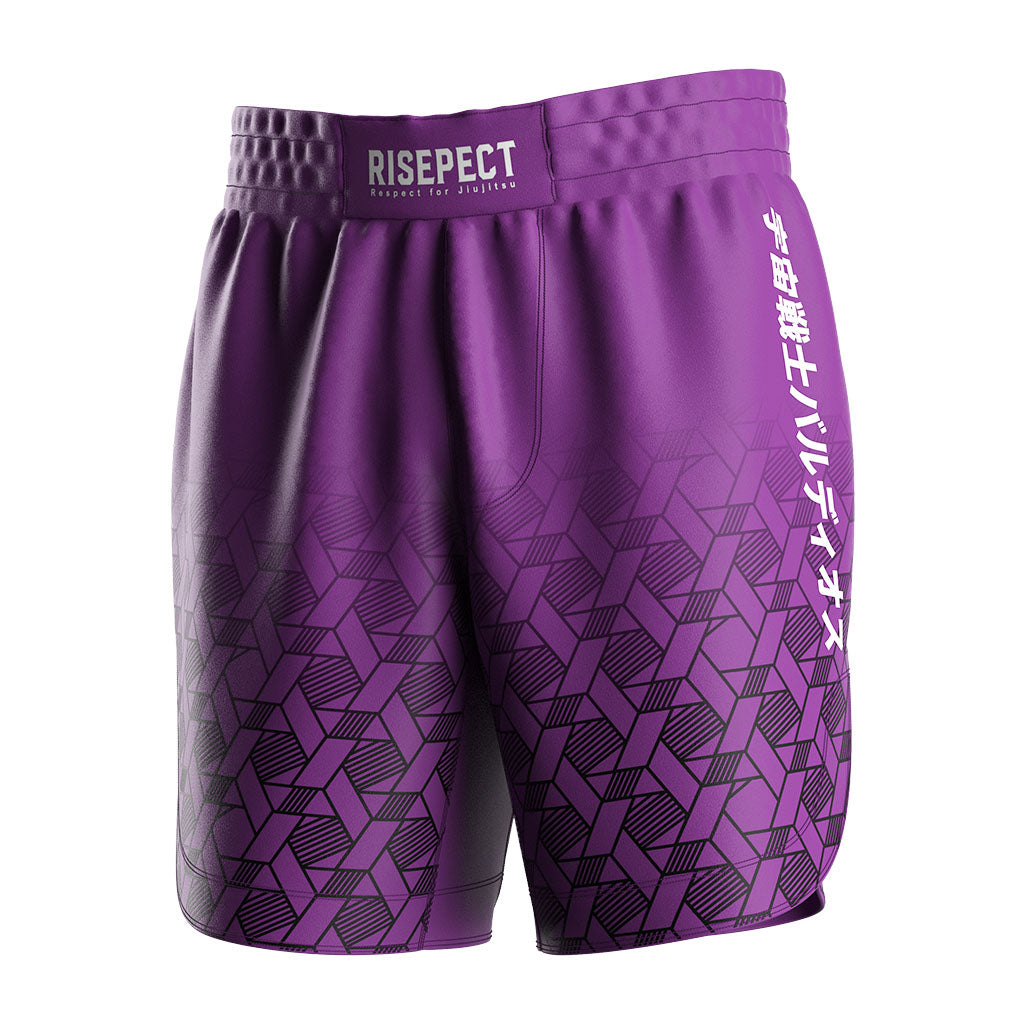 Space Warrior Curved Slit Fight Shorts