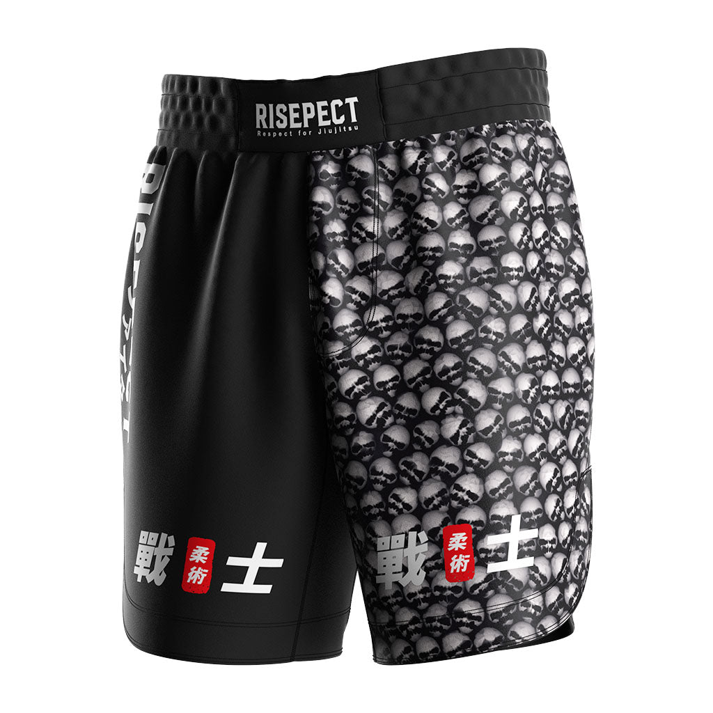 Pantalones cortos de lucha MMA con abertura curvada de Undead Warrior