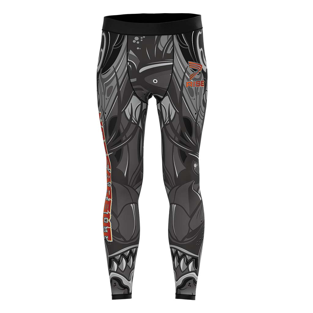 Pantalones de compresión MMA BJJ Spats para correr-textura gris